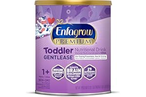 Enfagrow PREMIUM Gentlease Toddler Nutritional Drink, Made with Real Milk, Designed to Ease Fussiness, Gas & Crying, Brain-Building Omega-3, Nutrients for Growth & Immune Support, Powder Can, 29.1 Oz