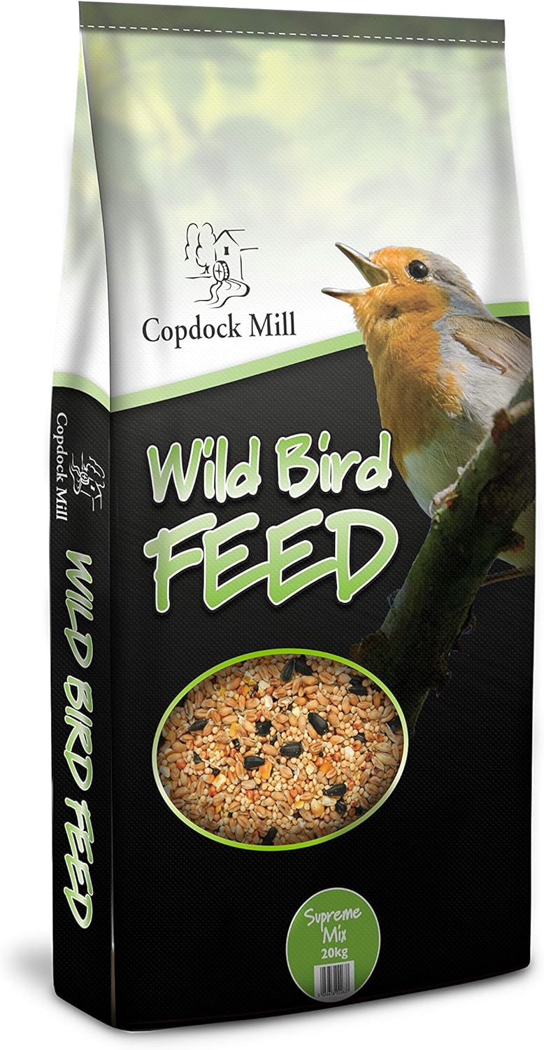 Copdock Mill Wild Bird Seed Supreme Mix 20kg, All Year-Round Bird Food