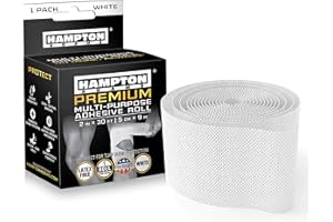 HAMPTON ADAMS (30ft) Self Adhesive Gauze Bandage Roll | Medical Stretch Wrap Tape - Sports Turf Body Tape for Knee Feet & Blister Wound Care | Cohesive Bandage Waterproof Gazuze Wrap for Football, Running & Hiking…