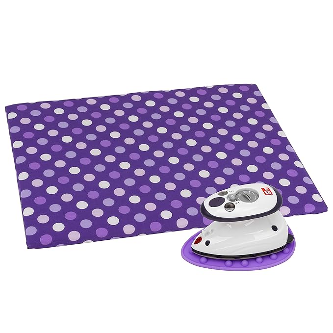 SEMPLIX Bügel Set – Bügelunterlage mit rutschhemmender Rückseite 30 x 40 cm, Mini Bügeleisenablage 10,5 x 15,5 cm, Prym Mini 