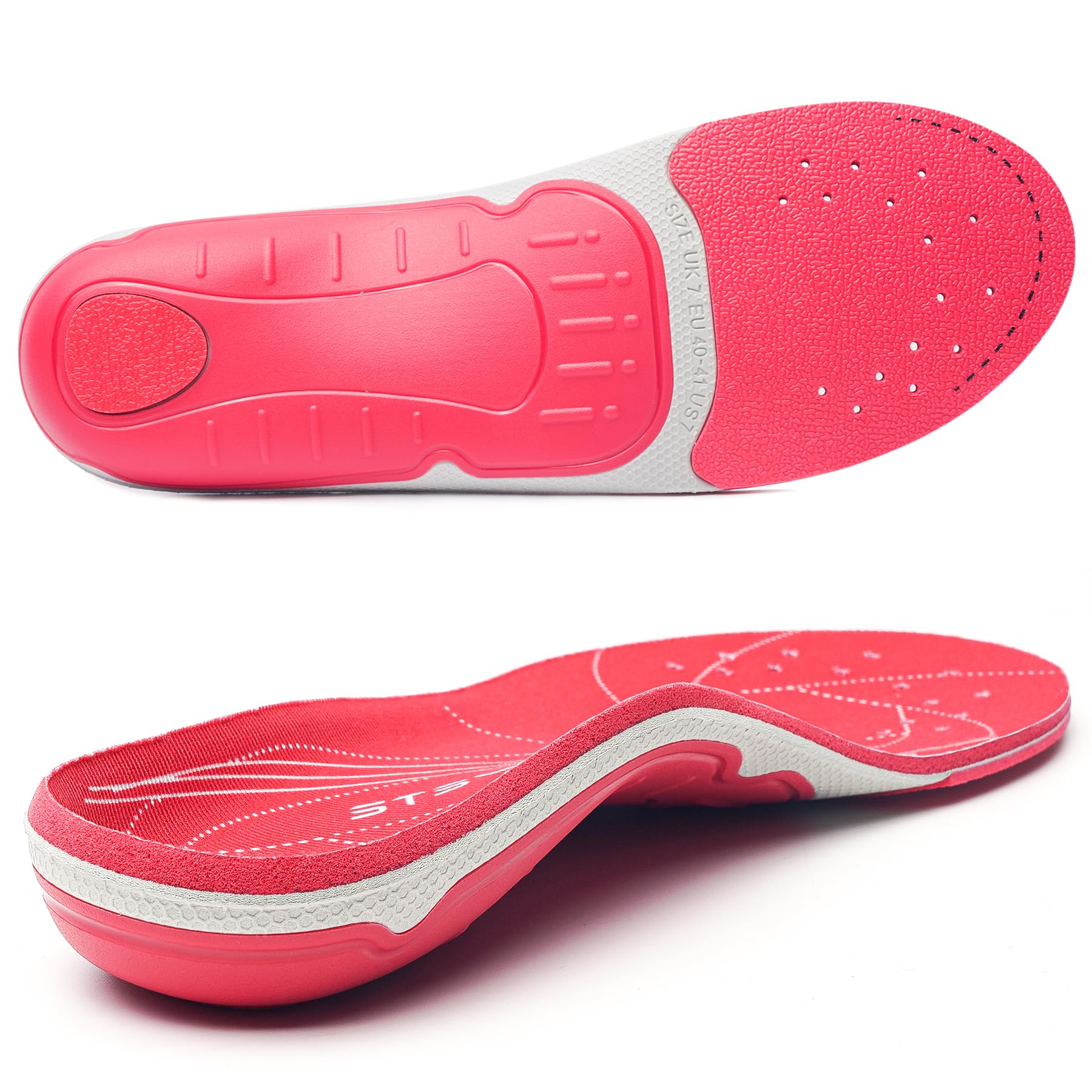 Photo 1 of STSVZORR 230 lbs+ Plantar Fasciitis Insole High Arch Support Insert Foot Pain Relief Women Men Orthotic Flat Feet Heel Spur Comfort Standing All Day, Work Boot Shoe Insole, Size 9-280MM