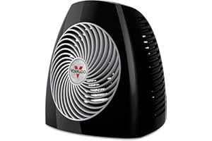 Vornado MVH (2025) Space Heater, 3 Heat Settings, Adjustable Thermostat, Tip-Over Protection, Auto Safety Shut-Off System, Indoor Use, Whole Room Heating, Black