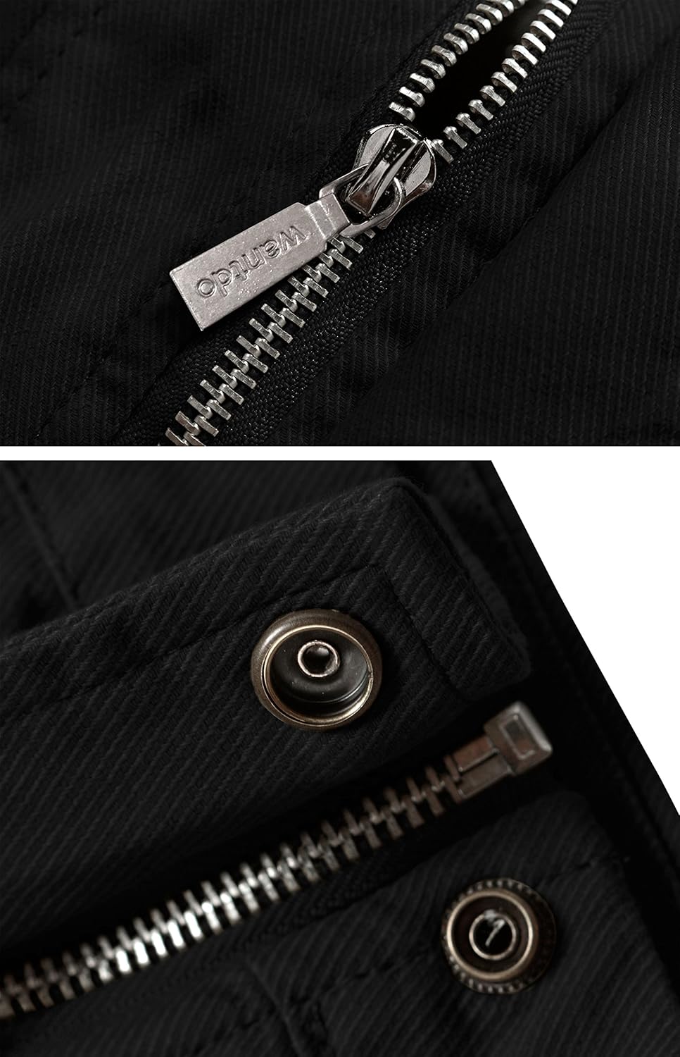 Wantdo Men's Cotton Stand Collar Lightweight Front Zip Jacket at  Men’s Clothing store