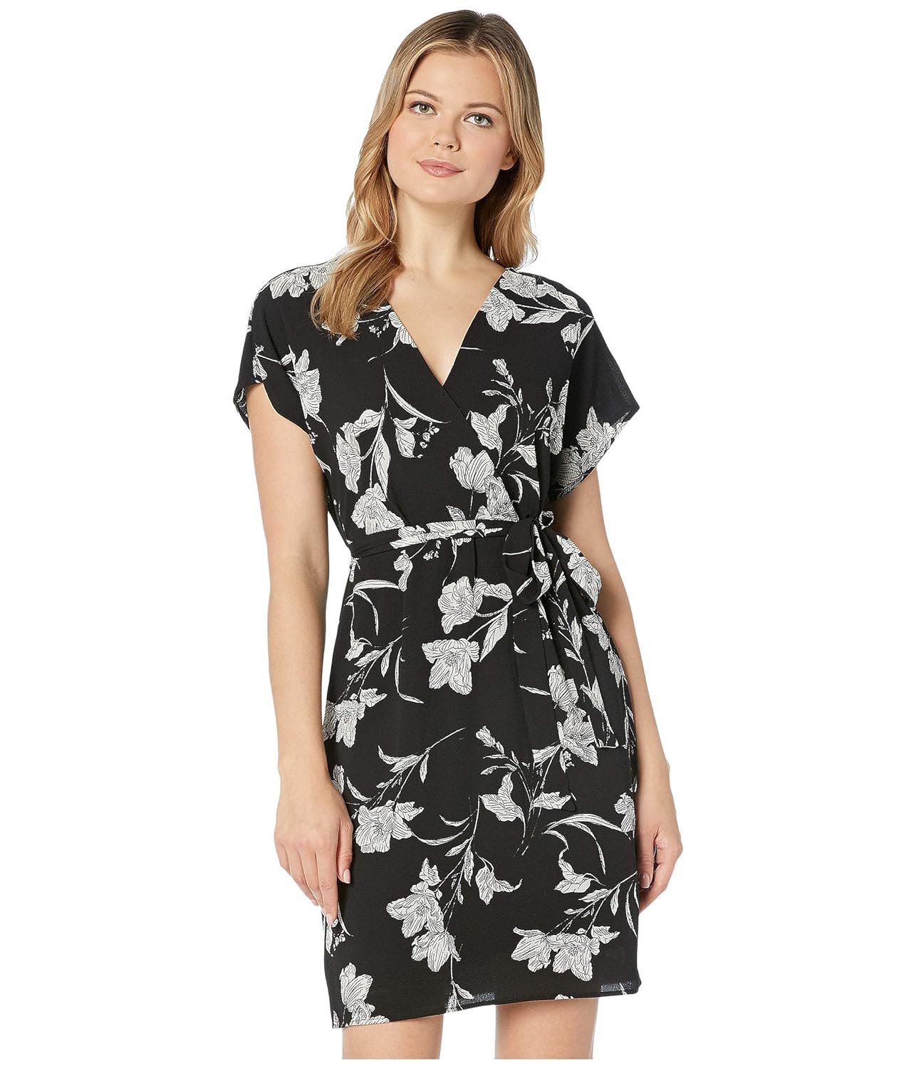 bobeau faux wrap dress