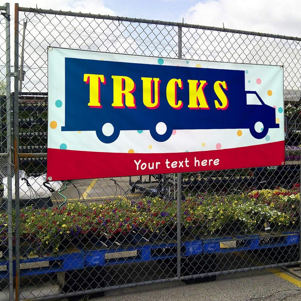 Custom Industrial Vinyl Banner Multiple Sizes Meat Personalized Text