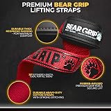 Bear Grip Straps Premium Neoprene Padded Heavy Duty 21in Red view 2