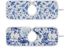 Tatenale Sink Mat for Faucet Sink Splash Guard Faucet Handle Drip Catcher for Kitchen Bathroom Absorbent Microfiber Dish Dryi