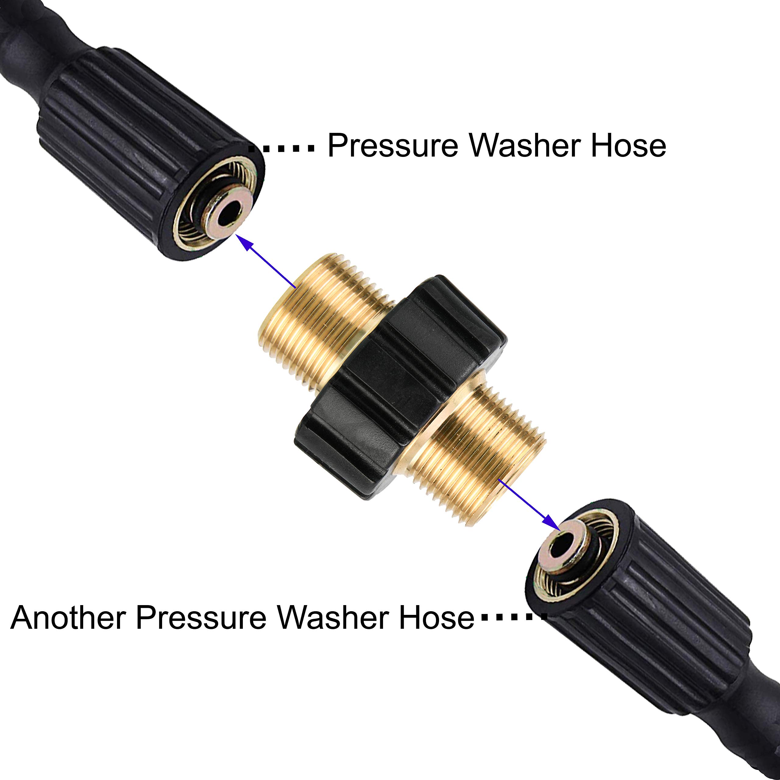 Tool Daily Pressure Washer Adapter Set, M22 to 3/8 Inch Quick Connect, 3/4 Inch to Quick Disconnect, Male M22 Hose Adapter, 9 Pack
