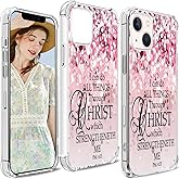 Topgraph Bible Case for Phone 13 14 Christian Verses Protective - Heavy Duty Protective Compatible with Phone 13 14 [Christian God Biblical Jesus Religion Religious Themed Psalms]