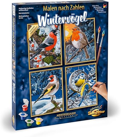 Schipper 609340661 - Malen nach Zahlen - Wintervögel - Bilder malen für
