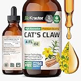 BIO KRAUTER® Сats Сlaw - Liquid Drops Pure Vegan Cats Claw Herb Supplement 625 mg per Serving 4 Fl.Oz 56-Day Supply - Used for Digestive & Immune Support, Natural Antioxidant - Alcohol & Sugar Free