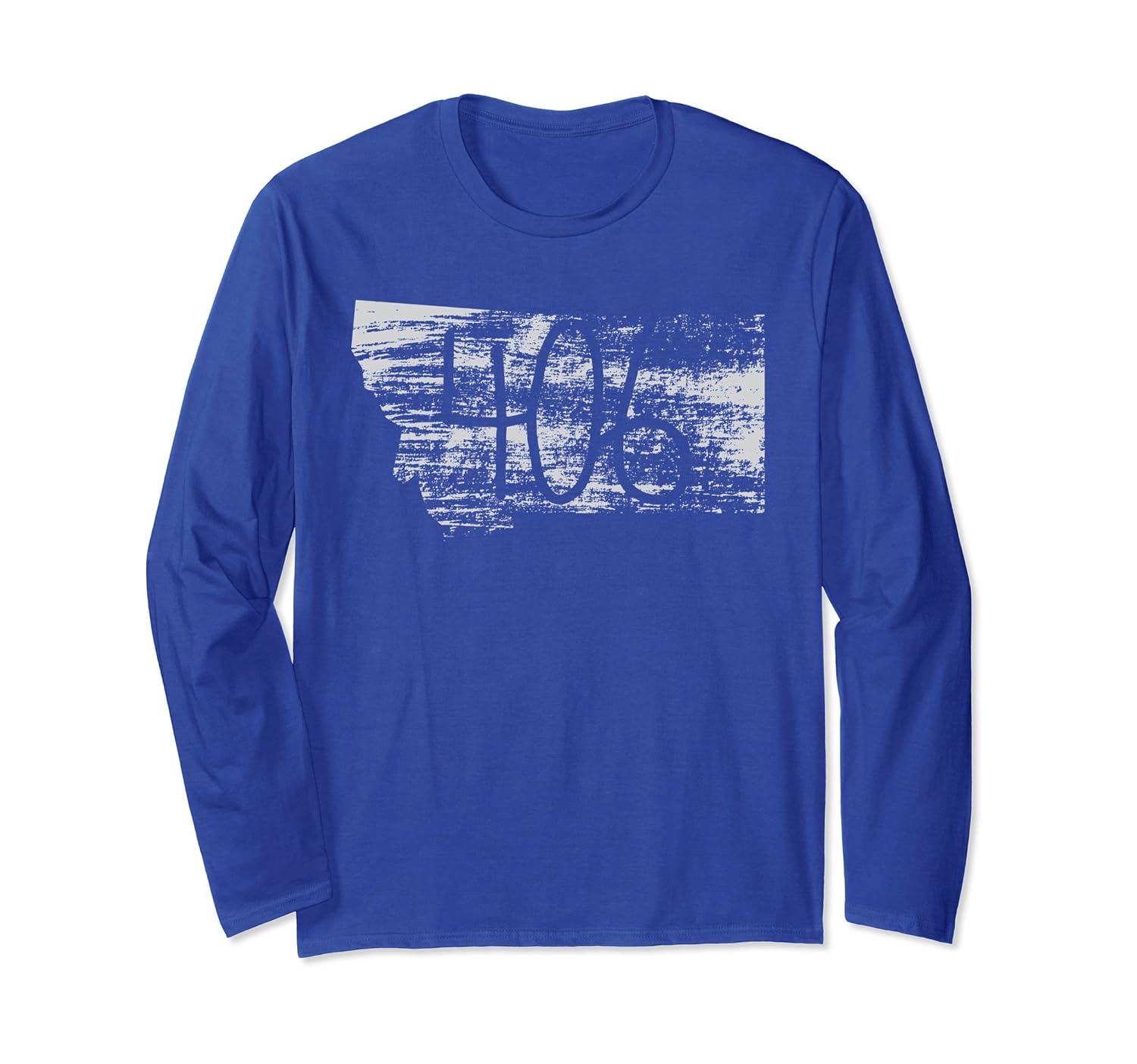 406 Montana Distressed T-Shirt State Local Pride Long Sleeve-ANZ