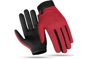SAGA SPORTS Kids Cycling Gloves - Full Finger Bike Gloves for Boys & Girls, Non-Slip Motorbike Gloves for BMX, MTB, Scooter & Outdoor Sports