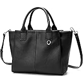 befen Genuine Leather Satchel Purses for Women, Triple Pocket Designer Medium Top-handle Crossbody tote Shoulder Handbag
