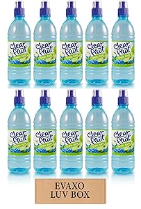 LUV BOX - Clear Fruit Green Apple Water Sport 16.9 Oz Bottles ,Pack of 10,