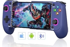 NealGamefy Phone Controller for iPhone/Android - Mobile Gaming Controller with Hall Effect Joystick, Phone Case Support,Turbo Function, Dual Vibration- Phone Controller Compatible with More Games