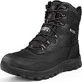 R CORD Snow Boots for Men Waterproof Insulated Mens Snow Boots Winter Boots for Men Winter Hiking Shoes High Traction Men's Military Tactical Boots