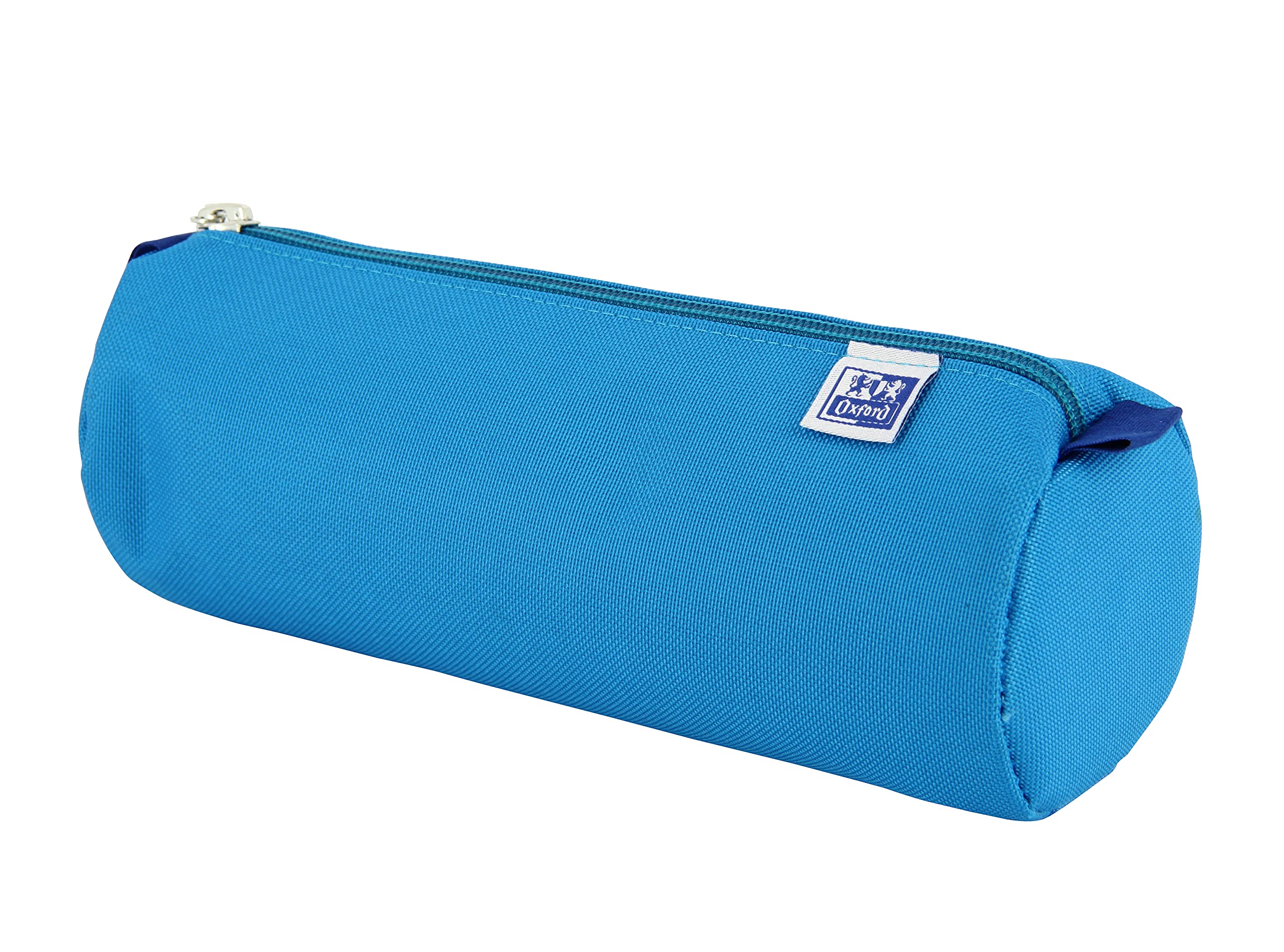 Oxford, Large Round School Case with Elastic Rubber, 22 cm, Turquoise
