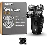 MANSCAPED® The Dome Shaver™ Plus Men’s Head Shaver – Four Double-Track Rotary Blades with SkinSafe® & FlexAdjust Technology, 