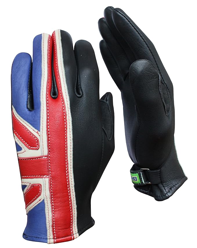 Brazimoto Brit Women's Scooter Gloves (Blue Red Cream, X