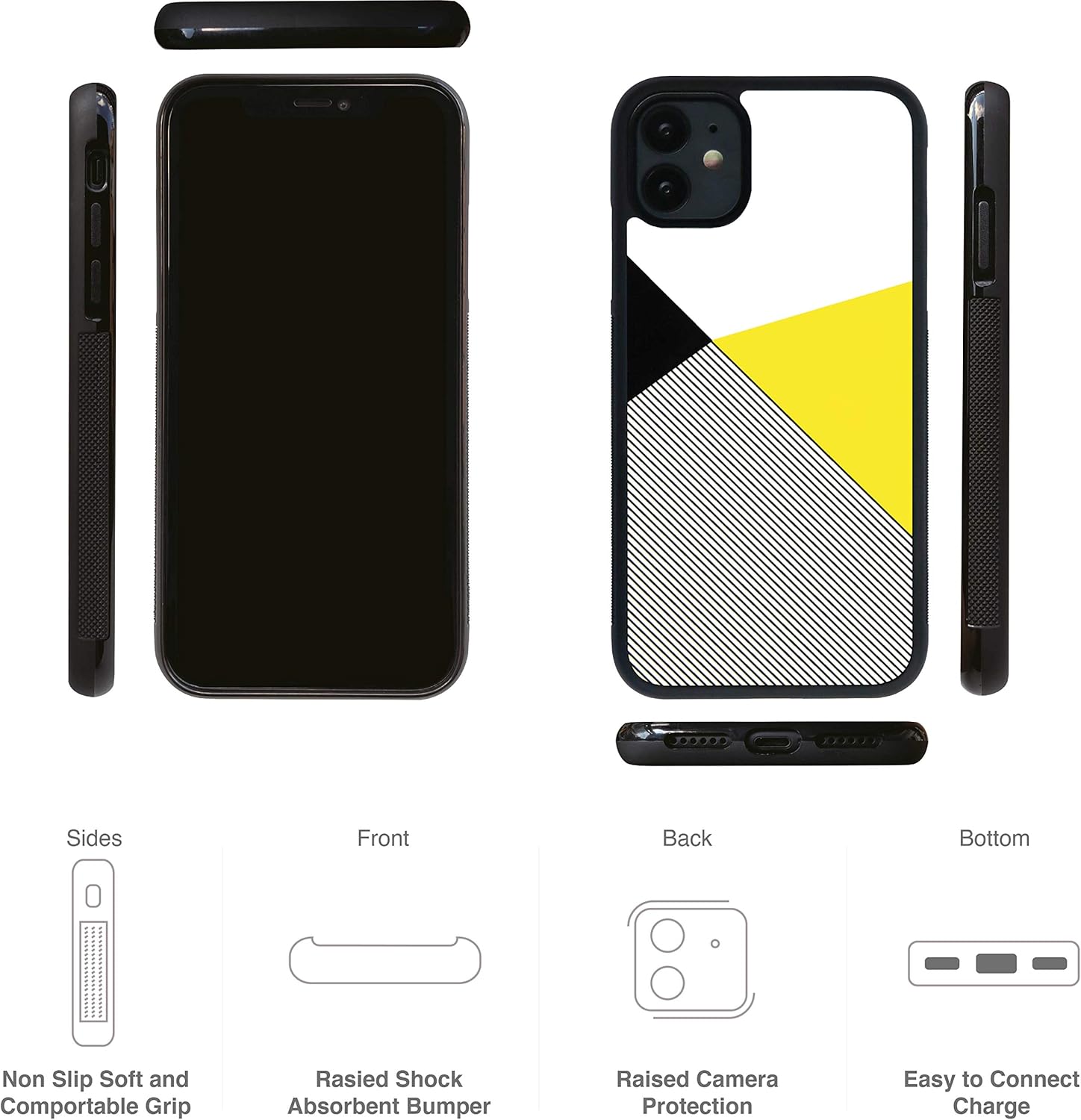 Hard Crystal Clear Glitter Back Cover And Soft Tpu Bumper Protective Designer Case Hellotigers Flame 6 1inch Design Apple Iphone 11 Clear Case Fire Bumpers Kolenik Cell Phones Accessories