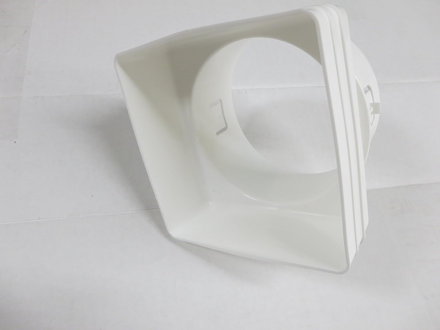 Tile Drain to Downspout Universal Plastic Adapter WHITE) (4X4X4