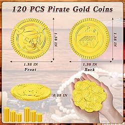 120 PCS Pirate Decorations, 1.38 in Pirate