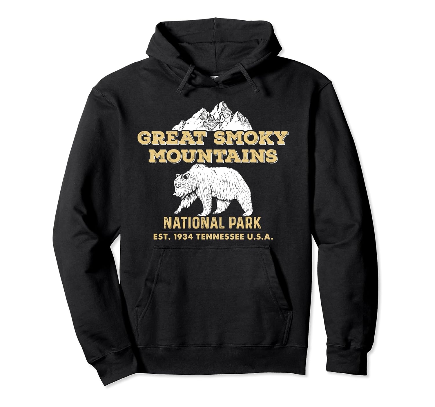 Great Smoky Mountains National Park Tennessee Bear Hoodie-Rose