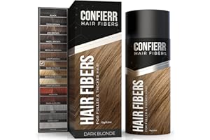 CONFIERR Hair Fibers for Men & Women (15 Grams, Dark Blonde), Fill In Fine or Thinning Hair, Instantly Thicker, Fuller Looking Hair