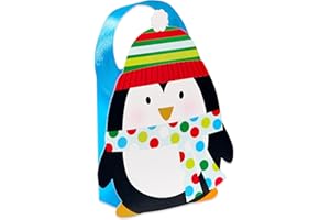 American Greetings Christmas Gift Card Holders, Snowman, Santa, Penguin and Deer (4-Count)