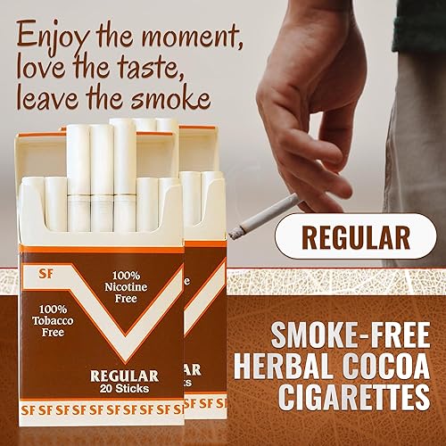 Smoke Free Herbal Cocoa Cigarettes - Two Pack - 100% Tobacco & Nicotine  Free - Non-Addictive Tobacco Substitute - Premium Regular Flavor in Kenya