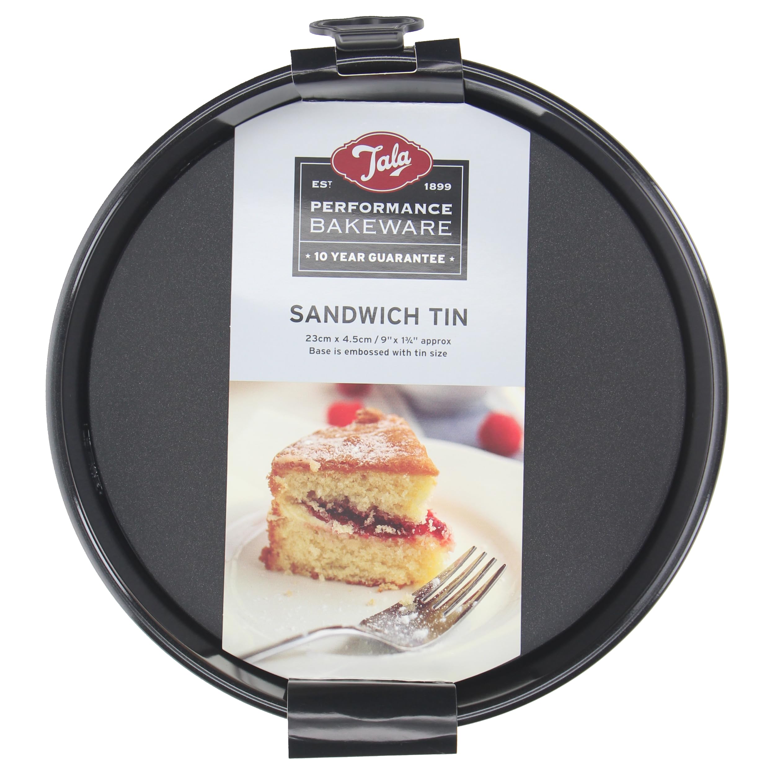 Tala Performance, Loose Base Round Sandwich Cake Tin 24.1 cm, Professional Gauge Carbon Steel with Eclipse Premium Non-Stick Coating, Cake Pan; for Bakes, sponges, cheesecakes, 24.1x24.1x5.0 cm