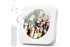 SKYANS CD Player Portable | CD Player for Home,with HiFi Speakers Bluetooth | LED Display Supports CD/FM/USB/TF/AUX Audiophiles & Multi-Room Use