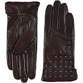 Bruno Magli Women’s Studded Leather Touch Screen Gloves – Soft Cashmere Lined Winter Glove Set for Women