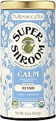 The Republic of Tea SuperShroom Calm Reishi Herbal Tea, Organic Rooibos, Cocoa and Dandelion Root Blend, Low Caffeine, Unblea