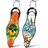 MUNIO Self Defense Keychain Bundle for Couples &ndash; Non-Lethal Personal Safety Keychains for Men &amp; Women, TSA Approved, Made in USA, Brownie &amp; Tribal Skull Designs