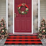 MUBIN Christmas Door Mat Outdoor 27.5 x 43 Inch Red