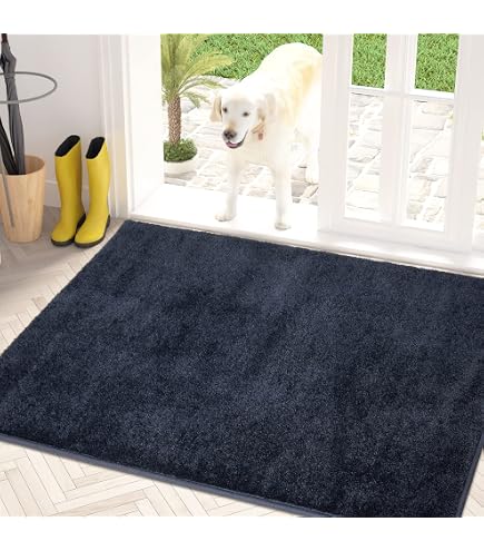 PURRUGS Dirt Trapper Doormat 32"x70" - Non-Slip, Machine Washable Entry Rug For Muddy Shoes & Paws, Taupe