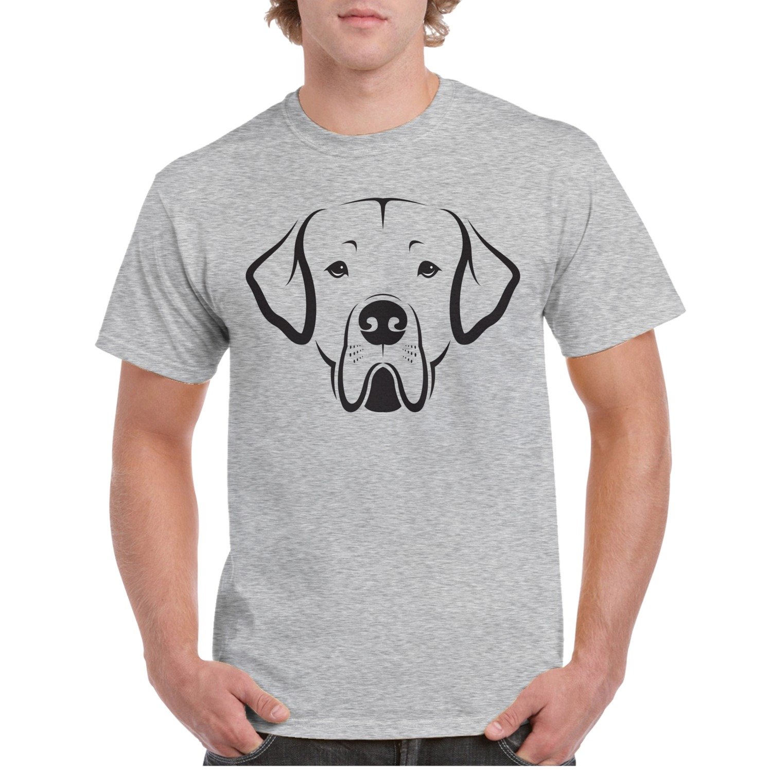 Cute Dreat Dane Dog Head Grey Workout T Shirts For