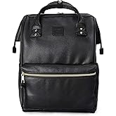 Kah&amp;Kee Leather Laptop Backpack for Women 15 inch Teacher Work Travel Bag | Premium water-resistant PU leather. Fits 14&Prime; &amp; 15&Prime; laptops. Anti-theft pocket, luggage strap. Ideal for daily commute.