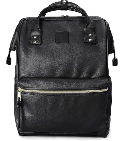 Anero ATB0193Z Backpack with Clasp, (R), A4 Base, Water Repellent, Multiple Storage, PC Storage, Black : Clothing, Shoes & Jewelry