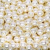 AceFun Pearl Beads for Jewelry Making 320pcs 12mm Pearl Craft Beads with Hole Loose Fake Pearls Small Faux Pearls for Jewelry Making Bracelet Necklace DIY, Sewing Decor and Vase Filler