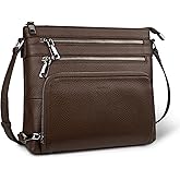 befen Genuine Leather Crossbody Bags for Women, Medium Anti-Theft Shoulder Purse with Built in RFID Wallet for Travel