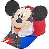 Disney Toddler Boys Mickey Mouse Cotton Baseball Cap Hat - Blue and Red