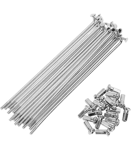 Kit De 36 Rayons Et Mamelons Pour Vélo, 12G, 155mm, Acier Galvanisé, Universel