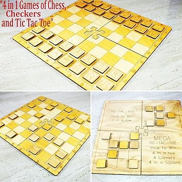 StonKraft 16 x 16″ Collectible Wooden Chess Game Board Set + Wood Premium Pieces