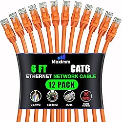 Maximm Cat 6 Ethernet Cable 6 ft
