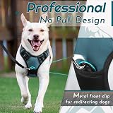 Eagloo Small Dog Harness Adjustable No Pull Reflective Front Clip Dark Green view 3