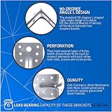 LLB Angle Corner Brackets Wood 70x70x55x1.5mm Pack of 10 Galvanised view 3