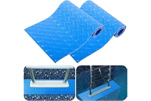 SVEPNDIC 2 PCS 2.5mm 9x36 inches Swimming Pool Ladder Mat Protective Swimming Pool Step Pad for Above Ground Swimming Pool Ladder Pad Vinyl Non-Slip Pool Liner